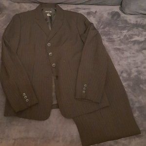 Focus 2000 Black Pinstripe Pant Suit, Size 4